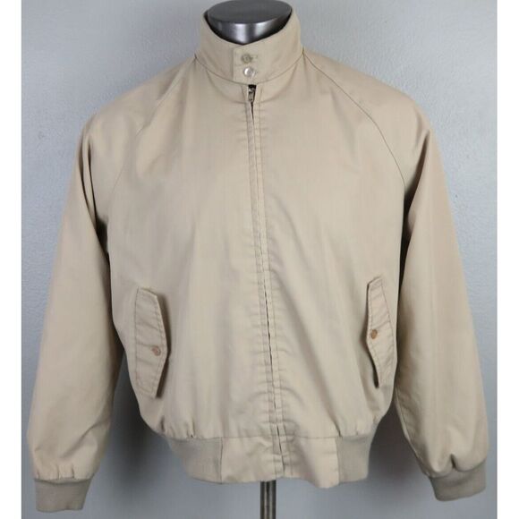 Mens Richman Brothers Bomber Motorcycle Racer Jacket Light Brown Size XL Vintage - Picture 1 of 8